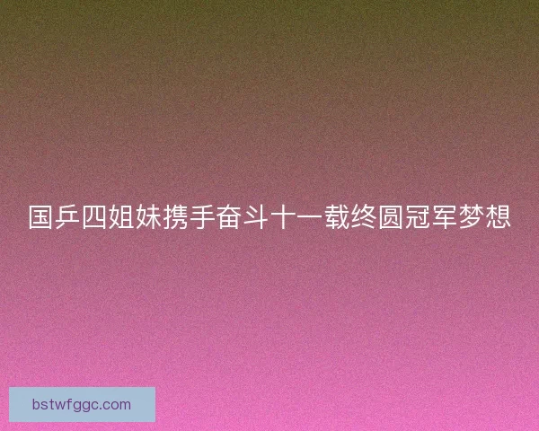 国乒四姐妹携手奋斗十一载终圆冠军梦想 国乒四姐妹携手奋斗十一载终圆冠军梦想